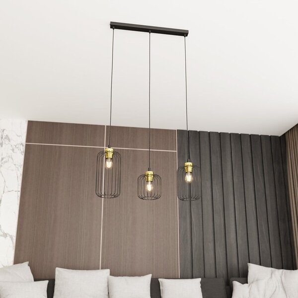 Emibig modern függeszték vander fekete arany emi1364/3
