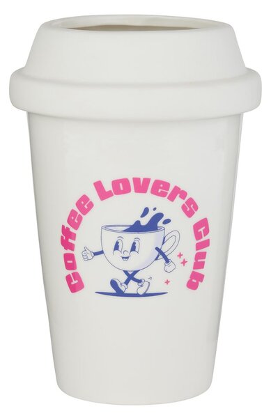 COFFEE LOVER kerámia váza 20cm