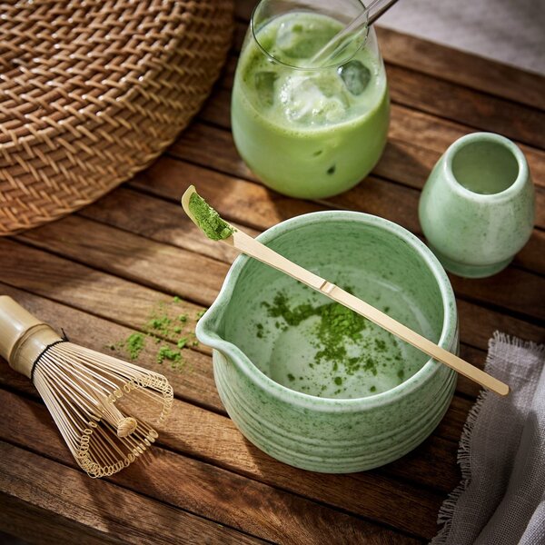 Matcha készítő 4 darabos szett zöld