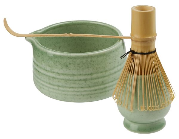 Matcha készítő 4 darabos szett zöld