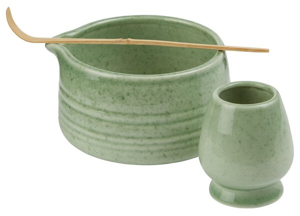 Matcha készítő 4 darabos szett zöld