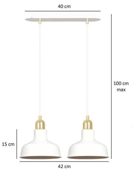 Emibig skandináv függeszték ibor fehér emi1043/2