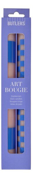 ART BOUGIE gyertya kockás 2 darabos