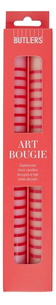 ART BOUGIE gyertya csíkos 2 darabos