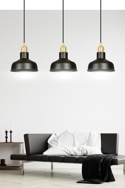 Emibig loft skandináv függeszték ibor fekete emi1042/3