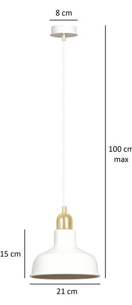 Emibig skandináv függeszték ibor fehér emi1043/1