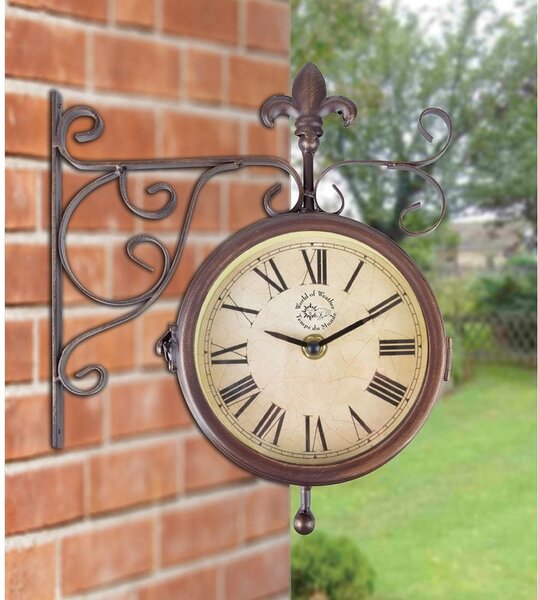 Rustic falióra hőmérővel - Esschert Design