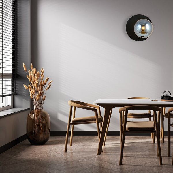 Emibig modern fali lámpa oslo fekete grafit emi1186/k1