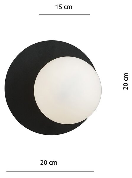 Emibig modern fali lámpa oslo fehér fekete emi1187/k1