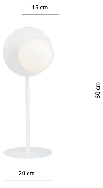 Emibig modern asztali lámpa oslo fehér emi1189/ln