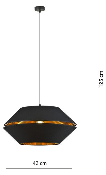 Emibig modern függeszték piano fekete arany emi1183/1