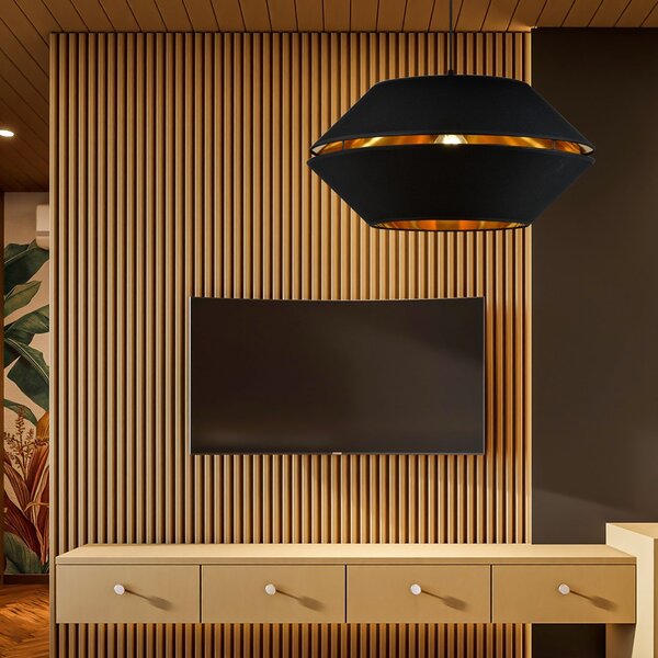 Emibig modern függeszték piano fekete arany emi1183/1