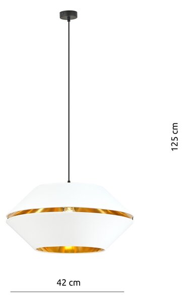 Emibig modern függeszték piano fehér fekete arany emi1182/1