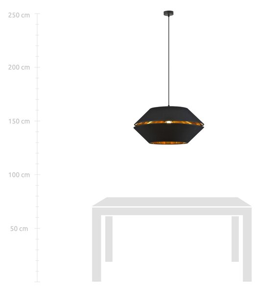 Emibig modern függeszték piano fekete arany emi1183/1