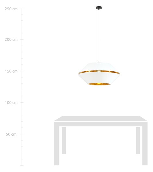 Emibig modern függeszték piano fehér fekete arany emi1182/1
