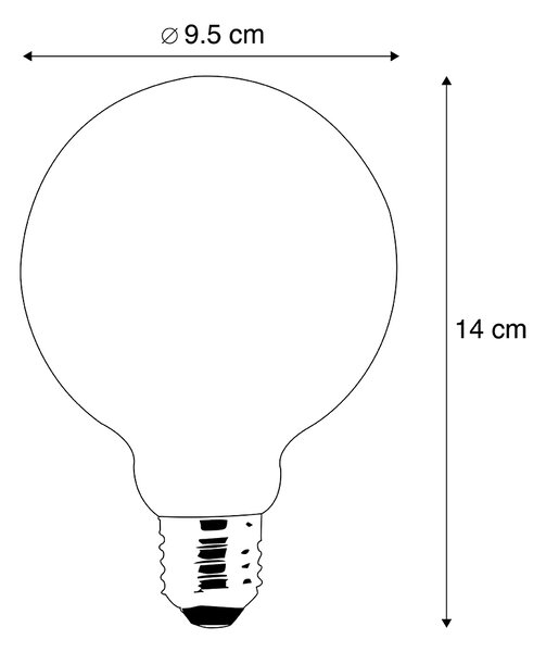 5 darabos E27 dimmelhető LED izzókészlet G95 4,9W 320 lm 2500K