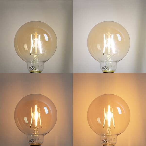 5 darabos E27 dimmelhető LED izzókészlet G95 4,9W 320 lm 2500K