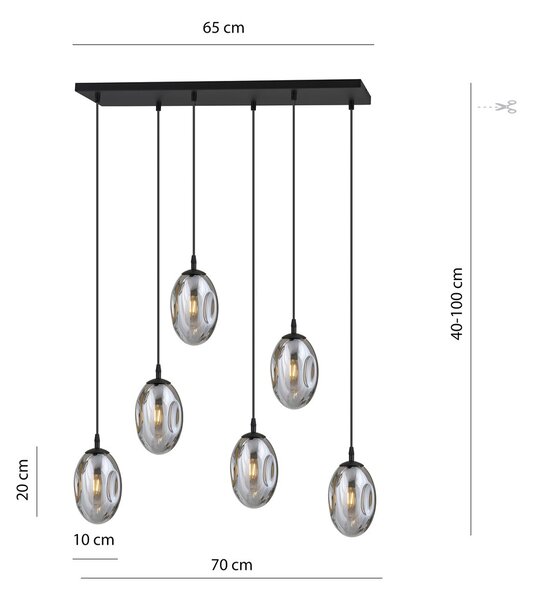 Emibig modern függeszték astral fekete grafit emi1266/6