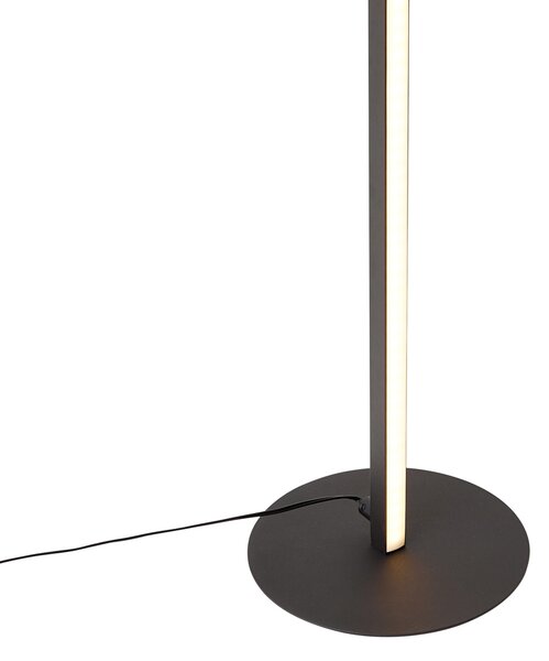 Design állólámpa fekete LED-del, érintődimmerrel - Clutch