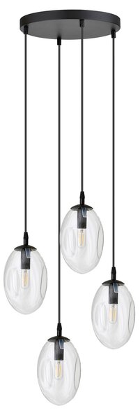 Emibig modern függeszték astral fekete átlátszó emi1265/4prem