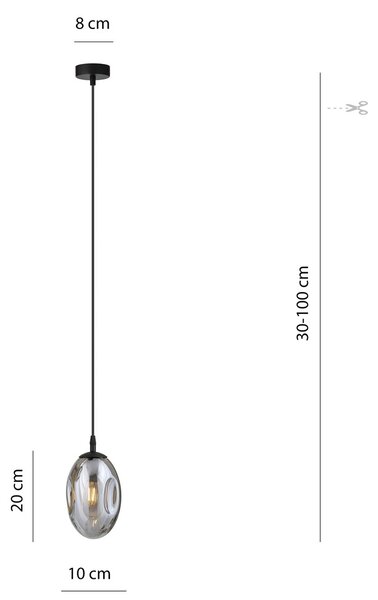 Emibig modern függeszték astral fekete grafit emi1266/1