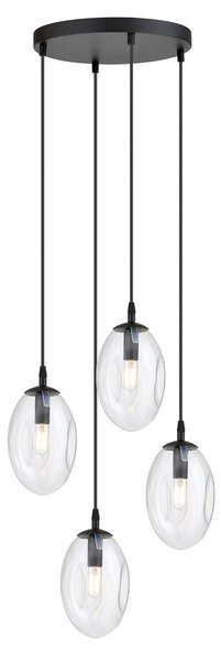 Emibig modern függeszték astral fekete átlátszó emi1265/4prem