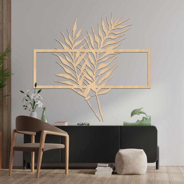 Fa kép minimalista levelekkel keretben - FERNS