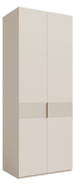 Gardróbszekrény Toledo 136, Laminált forgácslap, Közepes sűrűségű farostlemez, 237x90x60cm, Bézs