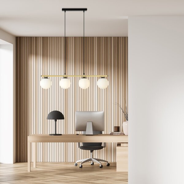 Emibig modern függeszték alora fehér fekete arany emi1254/4
