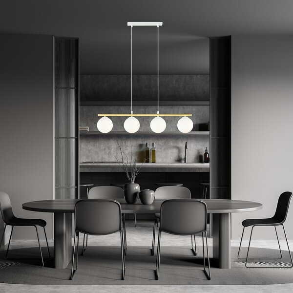 Emibig modern függeszték allora fehér arany emi1255/4