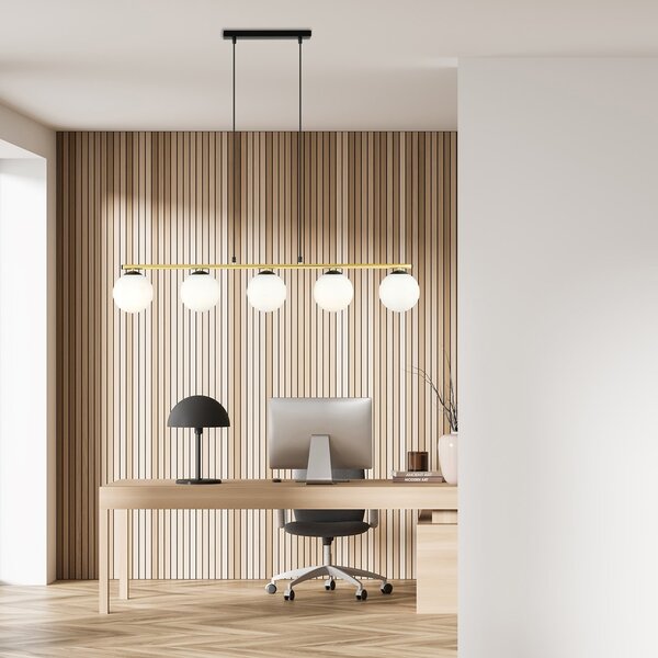 Emibig modern függeszték allora fehér fekete arany emi1254/5