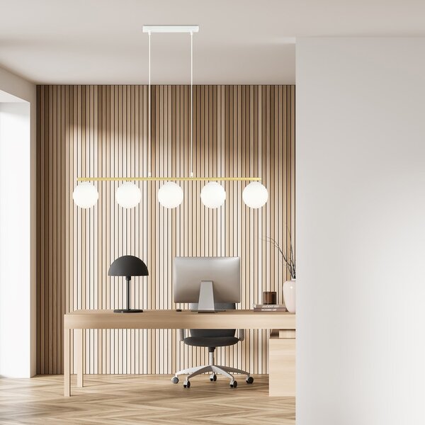 Emibig modern függeszték allora fehér arany emi1255/5