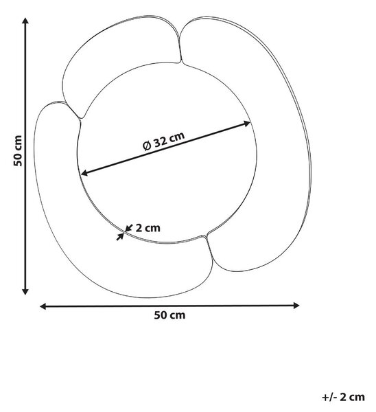Falitükör ATIK 50 cm 50 cm Fehér