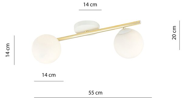 Emibig modern mennyezeti lámpa splendi fehér arany emi1249/2