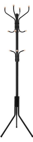 SONGMICS Elegáns Fém Ruhafogas Állvány Fekete 182 cm