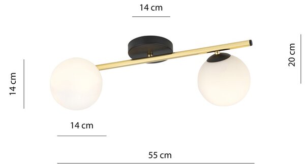 Emibig modern mennyezeti lámpa splendi fehér fekete arany emi1248/2