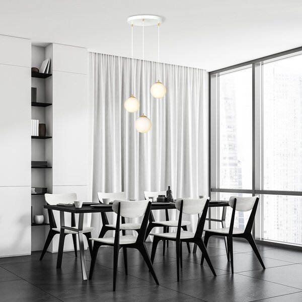 Emibig modern függeszték royal fehér arany emi1244/3