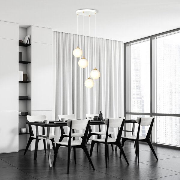 Emibig modern függeszték royal fehér arany emi1244/4