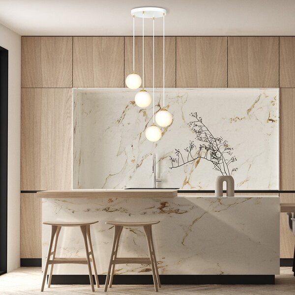 Emibig modern függeszték royal fehér arany emi1244/4