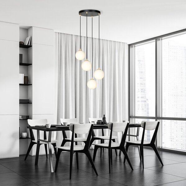 Emibig modern függeszték royal fehér fekete arany emi1243/4