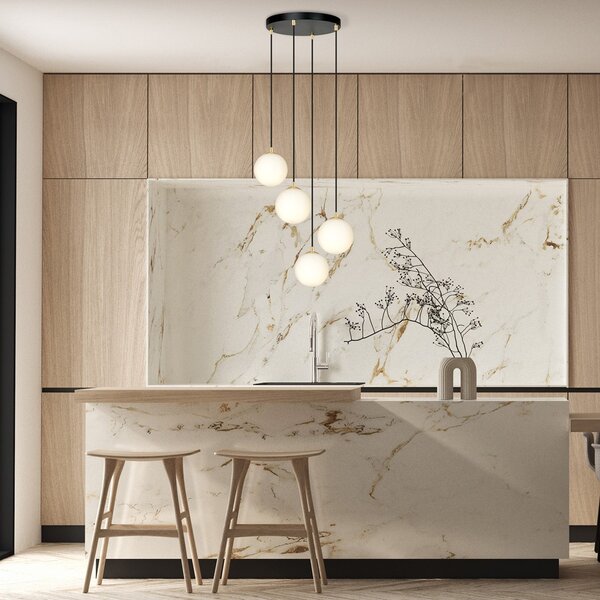 Emibig modern függeszték royal fehér fekete arany emi1243/4