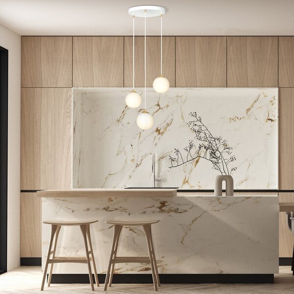 Emibig modern függeszték royal fehér arany emi1244/3