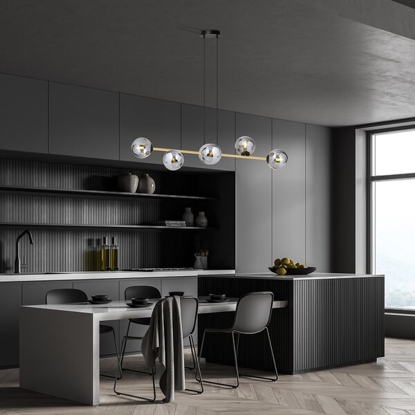 Emibig modern függeszték gravity fekete grafit arany emi1237/6