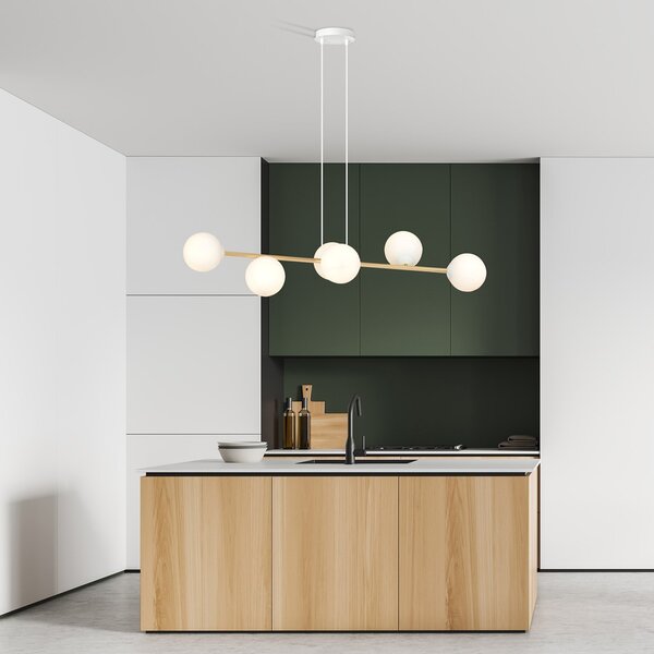 Emibig modern függeszték gravity fehér arany emi1242/6