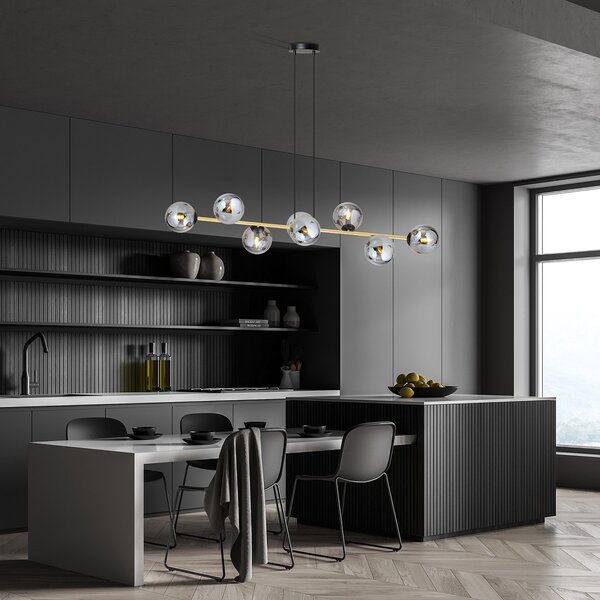 Emibig modern függeszték gravity fekete grafit arany emi1237/8