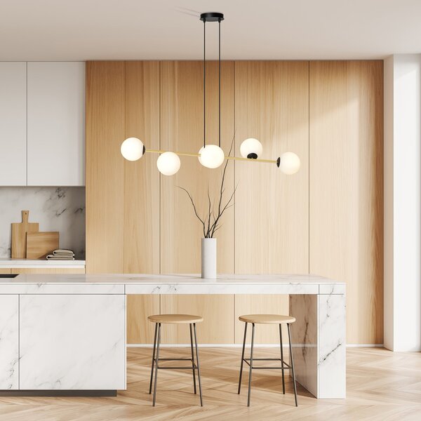 Emibig modern függeszték gravity fehér fekete arany emi1241/6