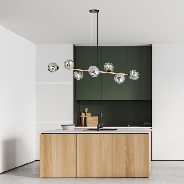 Emibig modern függeszték gravity fekete grafit arany emi1237/8