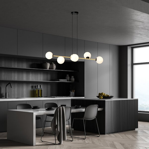 Emibig modern függeszték gravity fehér fekete arany emi1241/6