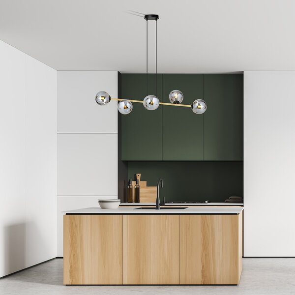 Emibig modern függeszték gravity fekete grafit arany emi1237/6
