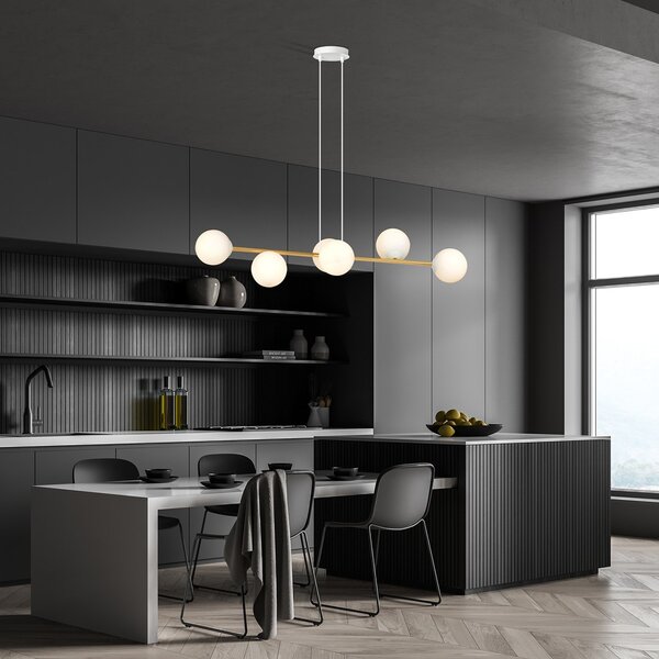 Emibig modern függeszték gravity fehér arany emi1242/6